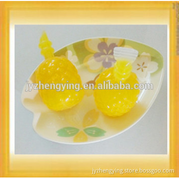 Pineapple shape fruit jelly pudding